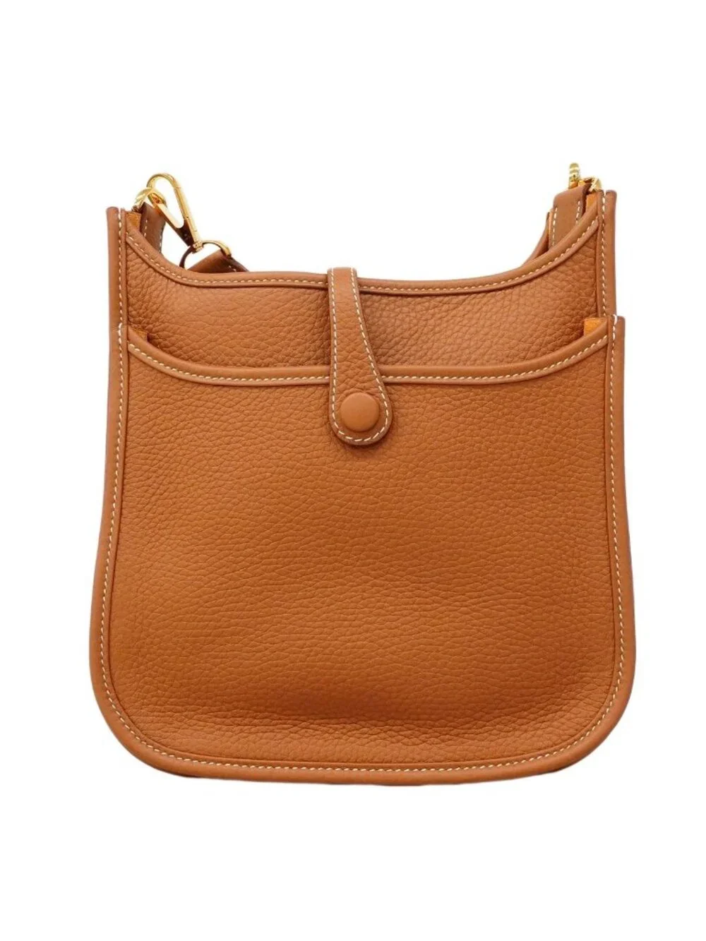 Hermes Shoulder Bag Evelyne 23 Taurillon Clemence Gold